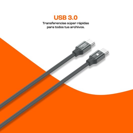 PcCom Essential Cable USB-C a USB-C 100W High Power E-marker Chip 2m