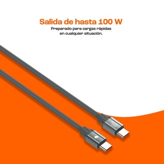PcCom Essential Cable USB-C a USB-C 100W High Power E-marker Chip 2m