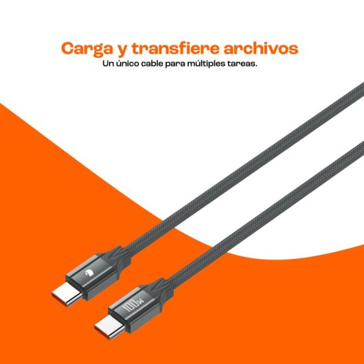 PcCom Essential Cable USB-C a USB-C 100W High Power E-marker Chip 2m