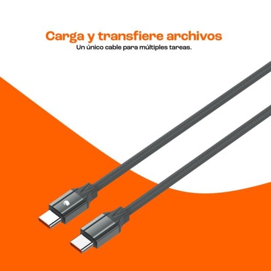 PcCom Essential Cable USB-C a USB-C 100W High Power E-marker Chip 1m