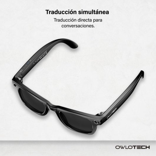 Owlotech Lens AI Gafas Inteligentes Cristal Fotocromático 8mp Llamadas, Música, Captura Imágenes y Vídeo, Traducción en 