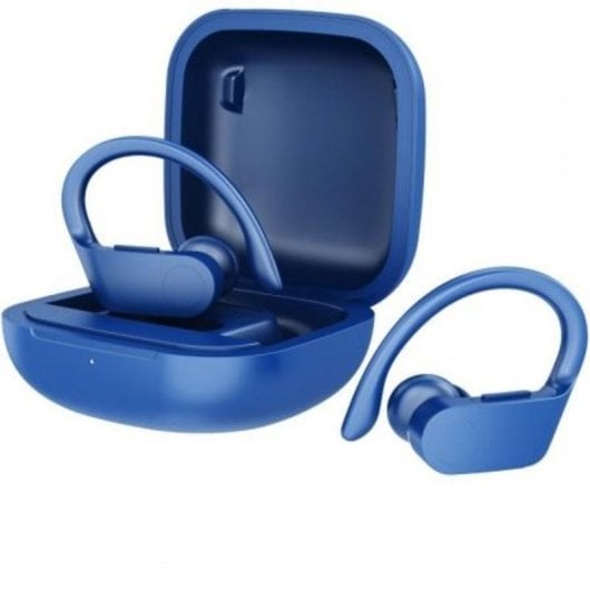 Auriculares Daewoo DW2024 sem fios Bluetooth desportivos com estojo de carregamento Azuis