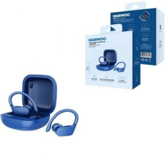 Auriculares Daewoo DW2024 sem fios Bluetooth desportivos com estojo de carregamento Azuis
