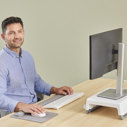 Poggiapolsi Fellowes Breyta Silicone Grigio Ergonomico Antibatterico