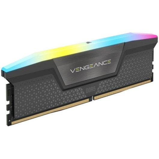 Memoria RAM Corsair Vengeance RGB 16GB 2x8GB DDR5 5200MHz CL40 Kit AMD EXPO Intel XMP Gris