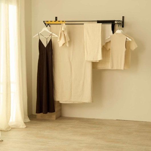 Estendal de parede rebatível Newlux Wall V120, preto