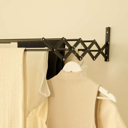 Estendal de parede rebatível Newlux Wall V120, preto