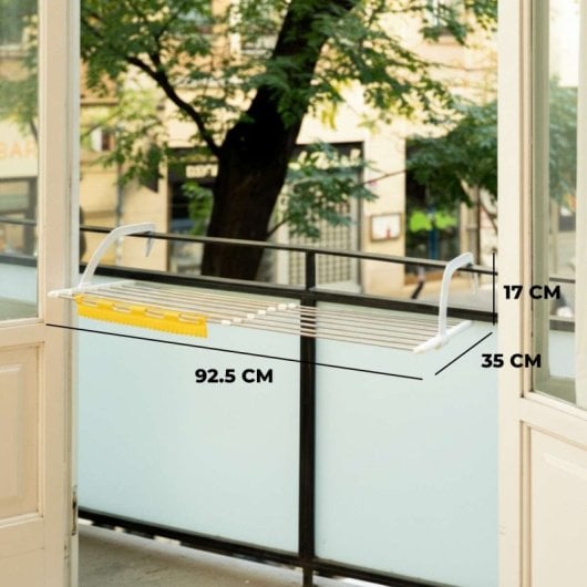 Étendoir à linge de balcon Newlux Aerial V9 Blanc