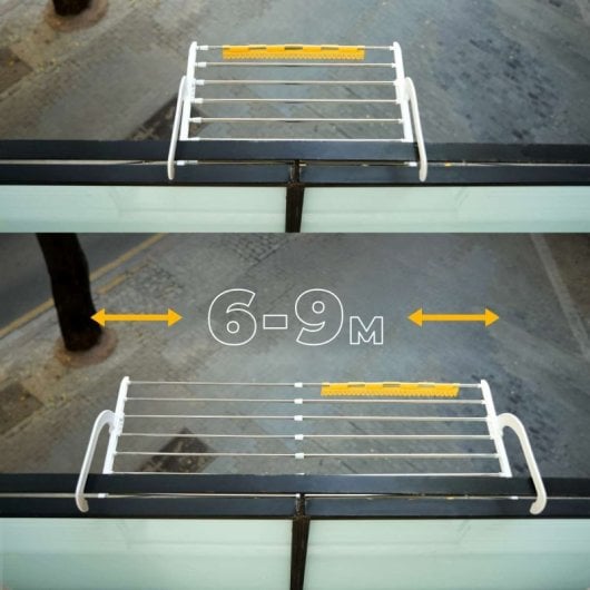 Étendoir à linge de balcon Newlux Aerial V9 Blanc