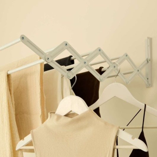 Étendoir à linge mural pliable Newlux Wall V80, blanc