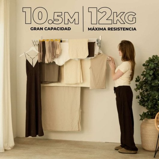 Newlux Wall V100 Tendedero Plegable Pared Blancoblanco