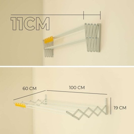 Newlux Wall V100 Tendedero Plegable Pared Blancoblanco