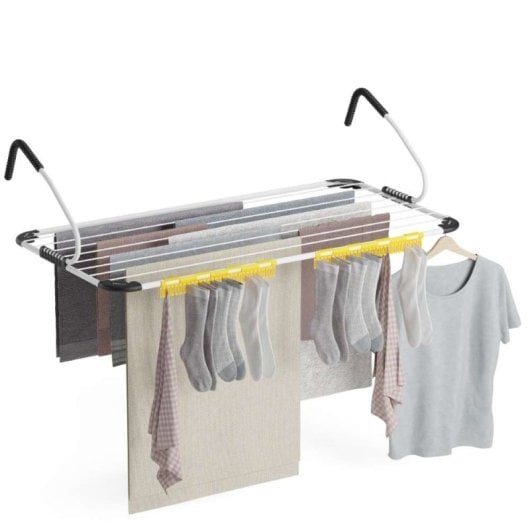 Étendoir à linge de balcon Newlux Aerial V14 Blanc