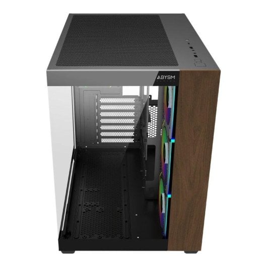 Boîtier PC Abysm Sava Nature 285B Design Bois ATX 4x Ventilateurs ARGB