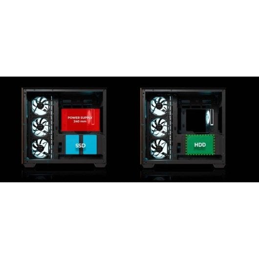 Boîtier PC Abysm Sava Nature 285B Design Bois ATX 4x Ventilateurs ARGB