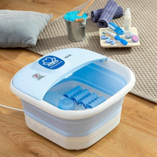 Spa pour pieds pliable InnovaGoods Footopy avec hydromassage et coupe-ongles LED