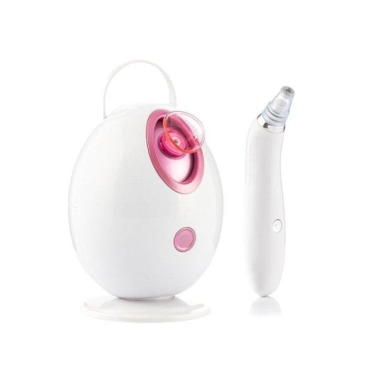 Limpiador Facial Elétrico InnovaGoods Moispa Pore·Off Pack ABS Branco Rosa