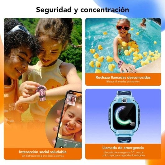 Imoo Z3 4G GPS 44mm Display Touch Blu IP68 SOS Videocall Controllo Parentale Bambini