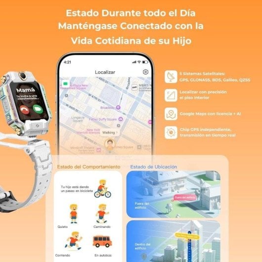 Imoo X10 GPS Videocall 4G 44mm Display HD Rosa IP68 SOS Gestione App Bambini