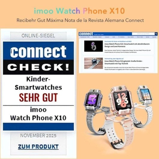 Imoo X10 GPS Videocall 4G 44mm Display HD Grigio IP68 SOS App Genitori Bambini