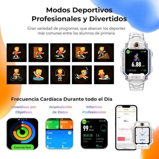 Imoo X10 GPS Videocall 4G 44mm Display HD Grigio IP68 SOS App Genitori Bambini