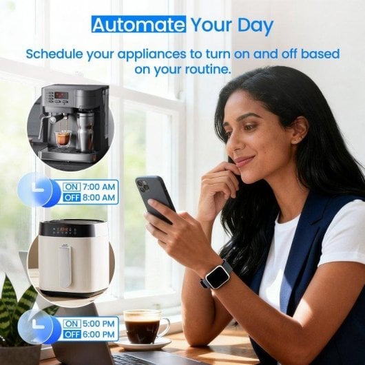 Prise connectée DIINNO 16A avec Wi-Fi, statistiques de consommation d'énergie et commande vocale