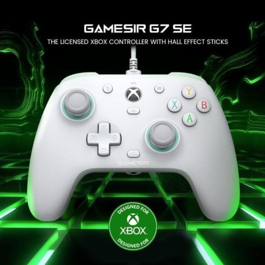 Manette Gamesir G7 SE Filaire USB Blanc Joysticks Hall Xbox Series PC