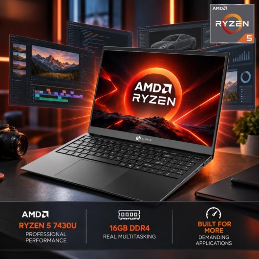 Portátil Alurin Flex Advance AMD Ryzen 5 7430 15.6" / 16 GB / 512GB / Windows 11 Home