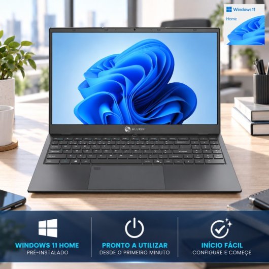 Laptop Alurin Flex Advance 15.6" AMD Ryzen 5 7430U 16GB 512GB SSD Radeon Windows 11
