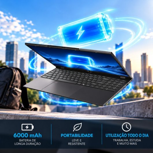 Laptop Alurin Flex Advance 15.6" AMD Ryzen 5 7430U 16GB 512GB SSD Radeon Windows 11