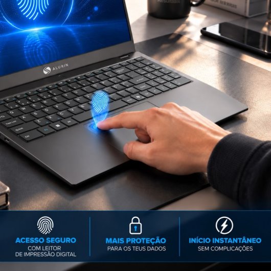 Laptop Alurin Flex Advance 15.6" AMD Ryzen 5 7430U 16GB 512GB SSD Radeon Windows 11