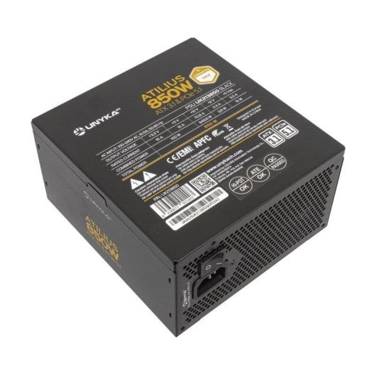 Fuente de Alimentación UNYKAch ATILIUS 3.1 850W Certificación Gold modular silenciosa