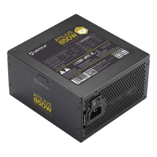 Fuente de Alimentación UNYKAch ATILIUS 3.1 850W Certificación Gold modular silenciosa