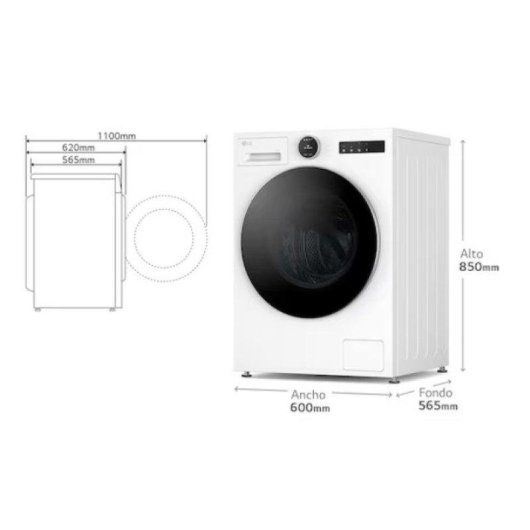 Lavadora LG F4X7013TWS Carga Frontal 13Kg 1400rpm A Blanca IA ThinQ
