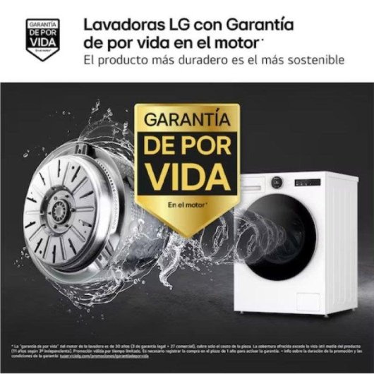 Lavadora carga frontal LG Serie 700 F4X7013TWS 13 kg 1400 rpm clase A WiFi IA blanca