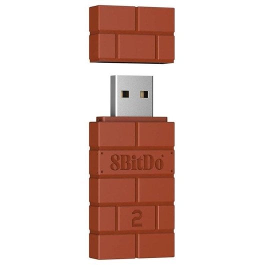 Adaptador inalámbrico USB 8BitDo USB Wireless Adapter 2 Bluetooth Marrón