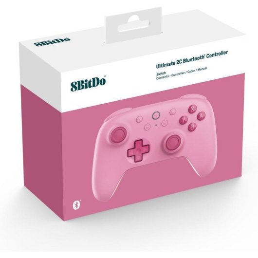 Comando sem fios 8BitDo Ultimate 2C Rosa Bluetooth para Nintendo Switch