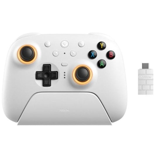 Mando 8BitDo Ultimate 2 Wireless Bluetooth Blanco para SWITCH 2 y PC con vibración