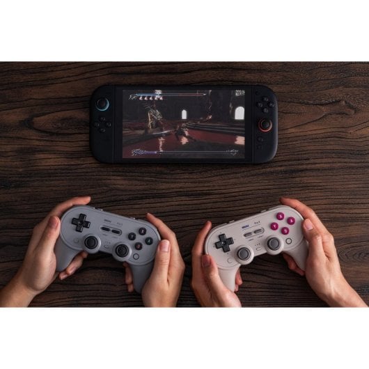 Controlador Bluetooth 8BitDo Pro 3 sem fios e com fios, cinzento, multiplataforma