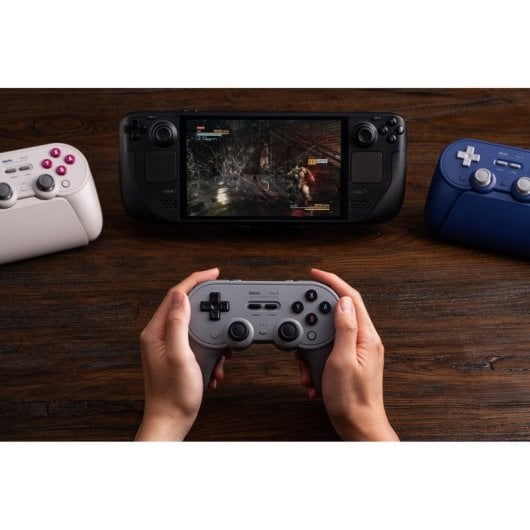 Controlador Bluetooth 8BitDo Pro 3 sem fios e com fios, cinzento, multiplataforma