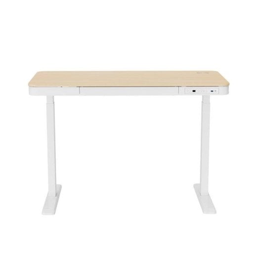 Scrivania motorizzata Kimex 118x60 cm con cassetto e caricatore wireless