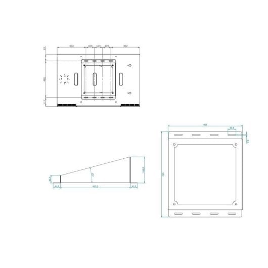 Soporte de pared Kimex 033-4301 para carcasa 033-4300 inclinable negro