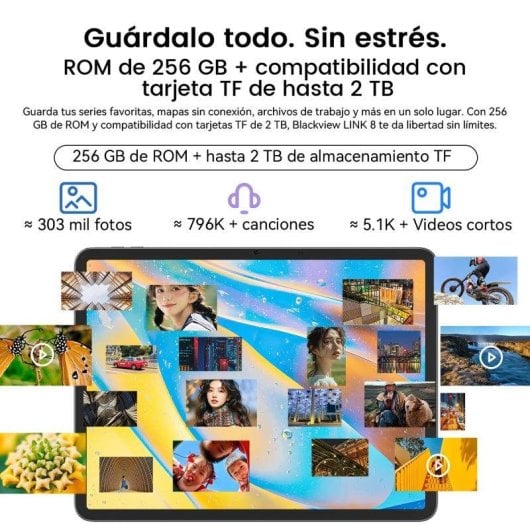 Tablet Blackview Link 8 12.7'' 256GB WiFi 8400mAh Android 15 Azul