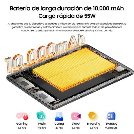 Tablet Blackview Mega 12 5G 12,2" 36GB 256GB Laranja
