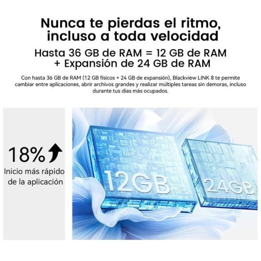 Tablet Blackview Link 8 12,7'' 256GB WiFi 8400mAh Android 15 Roxa