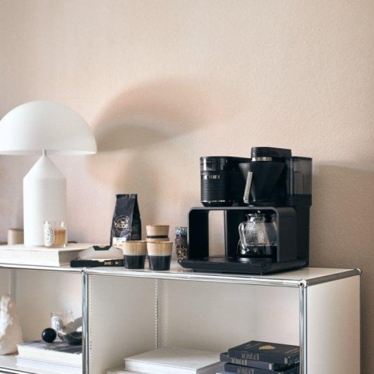 Máquina de café de filtro Melitta EPOS 1024-04 1L 8 chávenas moinho integrado preto dourado