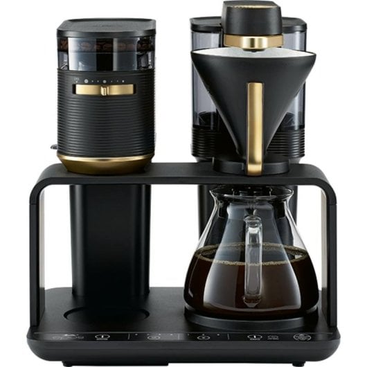 Máquina de café de filtro Melitta EPOS 1024-04 1L 8 chávenas moinho integrado preto dourado
