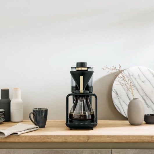 Máquina de café de filtro Melitta Epour 1024-12 8 xícaras moinho integrado preta ouro