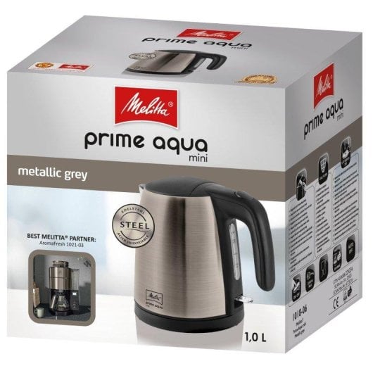 Tetera eléctrica Melitta 1018-06 1L 2200W acero inoxidable sin cables