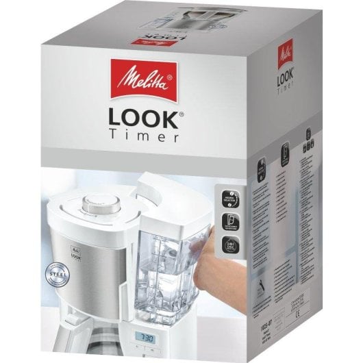 Filterkaffeemaschine Melitta Look V Timer 1,25L 15 Tassen mit Timer und Aromawahl